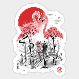 Flamingo Garden Sticker